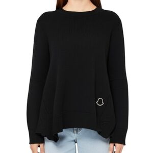 MONCLER Maglione Tricot Girocollo Wool Trapeze Sweater